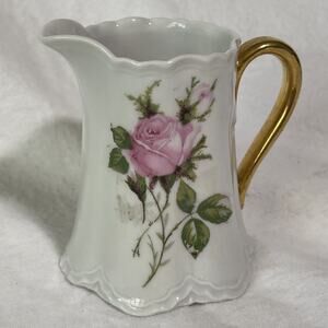 Vintage Lorenz Hutschenreuther Dresden Germany - Small 3.5” Creamer Pitcher